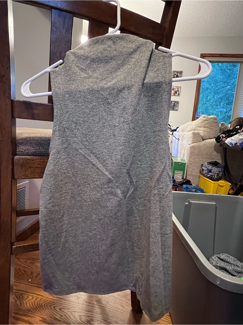 a new day Gray Sleeveless Tank top mock turtleneck